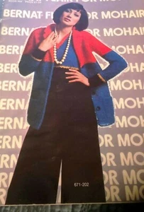 Vintage Bernat Flair for Mohair #202 knitting book 1973 - Picture 1 of 5