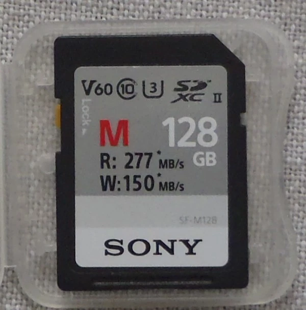 Sony M Series SDXC UHS-II Card 128GB, V60, CL10, U3 - Image 1 of 1
