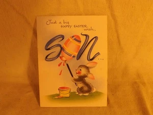 VINTAGE 1955 EASTER CARD SON - Picture 1 of 7