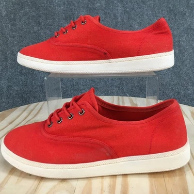 Gudrun Sjoden Zapatos Mujer 39 Informales Tenis Naranja Lona Con Cordones Parte Superior Baja Foto 1 de 4