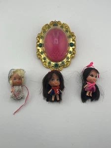 Lot Of 3 Vintage 1966 Lucky Locket Kiddle Doll Toy Case Mattel - Picture 1 of 7
