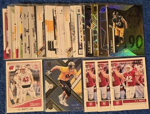 TJ Watt 45+ ct lot of Football Cards, 5 Rookie Cards,Pittsburgh Steelers,Inserts - Picture 1 of 1