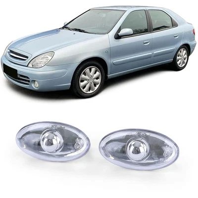 Seitenblinker Klarglas Chrom Paar für Citroen C2 C3 C5 Xsara N1 N2 N68 - Bild 1 von 4