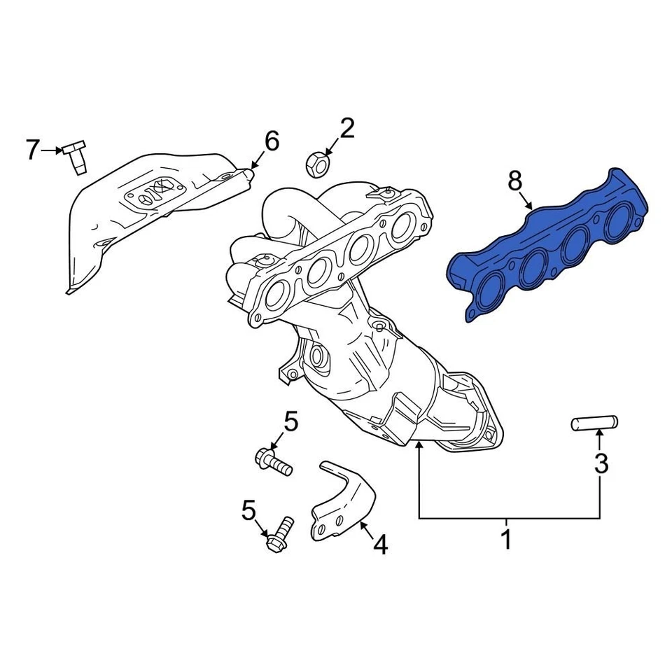 For Mazda MX-5 Miata 2016-2024 Mazda PEJ513460 Exhaust Manifold Gasket Foto 1 de 1