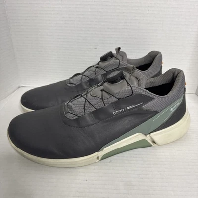 Zapatos de golf Ecco Biom H4 para hombre 12-12,5 EU 46 gris Gore Tex cuero sin clavos Foto 1 de 4