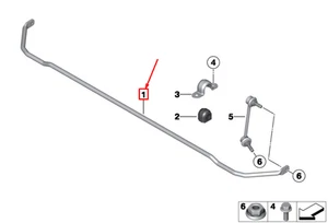 MINI CLUBMAN R55 Rear Stabilizer Bar 33556754818 6754818 NEW GENUINE - Picture 1 of 2