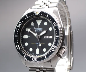 [Exc+5] Vintage Seiko 7548-7000 150mm Diver's Day/Date Quartz Men's Watch JAPAN - Picture 1 of 10