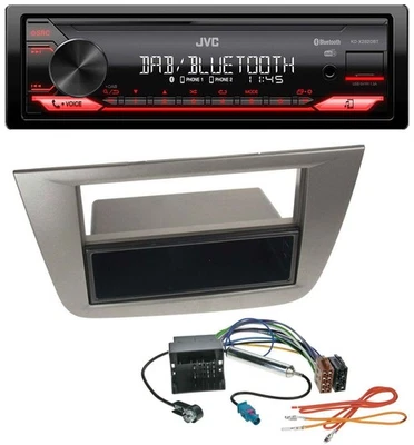 JVC Bluetooth USB DAB MP3 Autoradio für Seat Altea Toledo ab 05 Anthrazit-metall - Bild 1 von 4