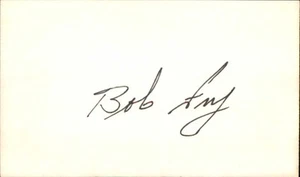 Bob Fry Signed 3x5 Index Card Cut d.19 Rams Dallas Cowboys Autograph Den - Picture 1 of 1