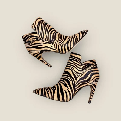 Botas Sam Edelman Fiora 10 Tobillo Tacón de Aguja Estampado Animal Tigre Nuevas Sin Caja Foto 1 de 4