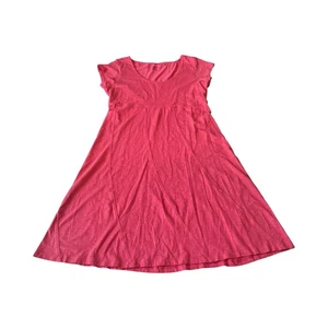 Toad & Co Nena Scoop Neck Dress Size Medium Pink Fit Flare Organic Cotton - Picture 1 of 5