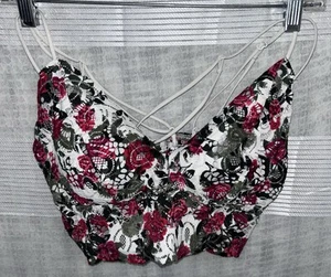 Victoria's Secret Floral Satin and Lace Bralette Womens Size Medium - Picture 1 of 4