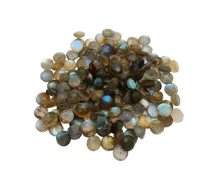 Lote suelto de 82 piezas de piedras preciosas de labradorita de fuego azul natural corte redondo 100 quilates 7 mm - Imagen 1 de 4