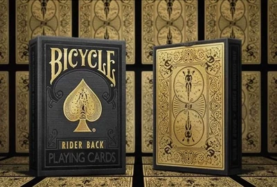 Bicycle RARE Gold-Black Rider Back playing cards - Image 1 of 2