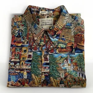Reyn Spooner Guy Buffet Italy Painting Shirt Herren Gr. L Ägyptische Baumwolle - Bild 1 von 10