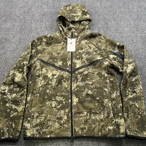 Nike Tech Windrunner Fleece Herren Medium Hoodie mit durchgehendem Reißverschluss Tech Camo HV5055-276 Neu mit Etikett - Bild 1 von 7