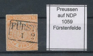 825058) NDP Mk. mit nachverw. Preußen Ra2 Stpl. Fürstenfelde (1059) - Bild 1 von 1
