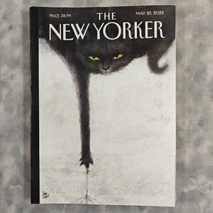 The New Yorker Magazine May 23, 2022 Ana Juan Black Cat Cover No Label - Picture 1 of 1