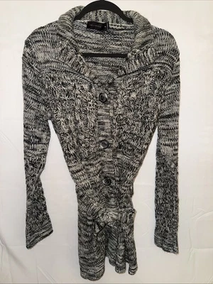 Cárdigan The Limited Cinturón Corbata Frontal Abotonado Mujer Talla XL, Azul, Gris Foto 1 de 3