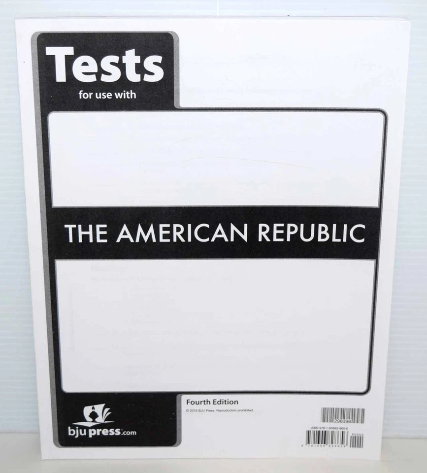 BJU Tests to use with The American Republic 4th edition New 2016 - Image 1 of 1