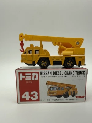  Tomica- Nissan Diesel Crane Truck #43 1:120 Scale Japanese Rare Vintage  - Image 1 of 4