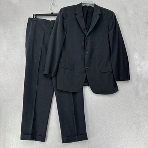 Varsity Row 2-Piece Suit Mens 40S Grey Blazer Jacket & Pants 34X28 - Picture 1 of 17
