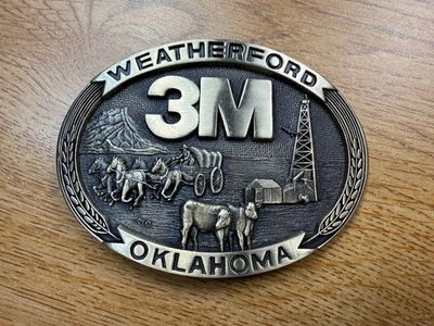 Fivela de cinto 3M Weatherford Oklahoma - Imagem 1 de 4