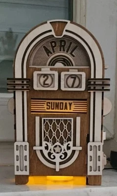 Immerwährender Kalender, Ewiger Kalender, Holz, Handarbeit - Bild 1 von 4