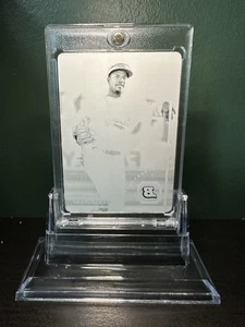 PRINTING PLATE  1/1 2022 Bowman Heritage Chrome Eddys Leonard Magenta - Picture 1 of 2