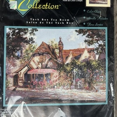 Janlynn Platinum Collection 1999 Tuck Box Tea Room 61155 CrossStitch Kit por Foto 1 de 4