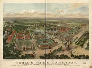 18" x 24" 1904 Map of World's Fair, St Louis - Picture 1 of 1