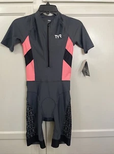 TYR DAMEN COMPETITION KOMPRESSIONS SPEED ANZUG koralle/grau UVP $ 125 neu mit Etikett - Bild 1 von 16