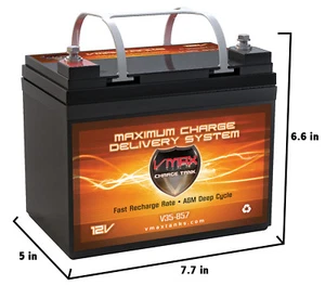 Pride Jazzy LX 10 Comp VMAX V35-857 AGM Wheelchair HI Capacity 35AH U1 Battery - Picture 1 of 10