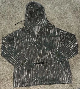 RealTree Camo Pullover Hooded Jacket Men’s size L Zip Chest Pocket 3-Drawstrings - Picture 1 of 7