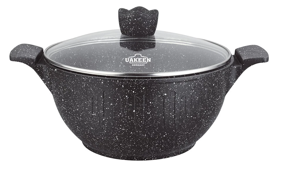 Kasan Kazan Granit Keramik AntihaftBeschichtung 8 Liter 32cm Glasdeckel Kochtopf - Bild 1 von 1