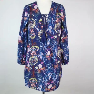 Vestido túnica floral pequeño con cordones Lulumari para mujer - Imagen 1 de 6
