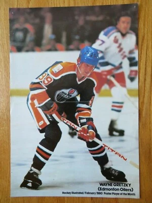 1980 WAYNE GRETZKY No. 99 EDMONTON OILERS Hockey Illustrated Pin-Up Poster - Image 1 of 2