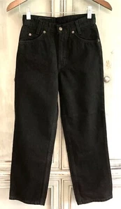 Levi's 550 NOS Vtg. 90's Orange Tab Black Jeans Boys Sz 11 24x25.5 - Picture 1 of 9