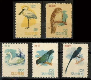 KOREA 1962 Bird Scott 406-410 Mixed MH & MNH (KOR10) - Picture 1 of 2
