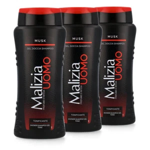 MALIZIA UOMO MUSK / Moschus - Duschgel & Shampoo 3x 250ml - Bild 1 von 4