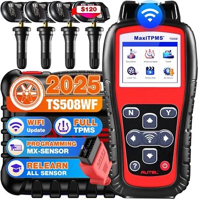 Autel MaxiTPMS TS508WF w/ 4PCS MX-Sensor TPMS Programming Reset Tool Up of TS508 - Image 1 of 4