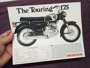 Vintage 1968 HONDA CA-175 TOURING 175 MOTORCYCLE SALES BROCHURE Original - Picture 1 of 10
