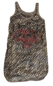 NWT $188 LF Stores Gray Silver Shimmer Sequin Tank Top Sleeveless FWCL One Size - Picture 1 of 5