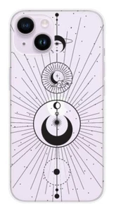 Coque en silicone imprimée compatible Apple iPhone 15 Cercles de Lune - Photo 1 sur 3