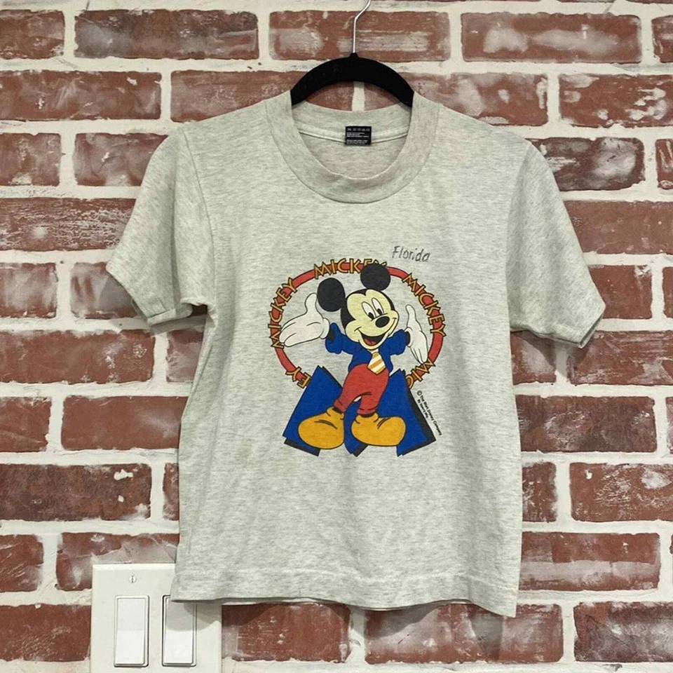 Camiseta vintage de Mickey Mouse Best Fruit of the Loom para niños buen estado talla 10/12 Foto 1 de 4