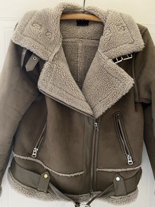 zara aviator jacket beige