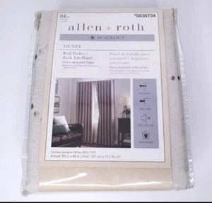 Allen + Roth Olney 50” x 84” Leinenstange Tasche Rückenlasche Flächenvorhang 5030734 - Bild 1 von 2