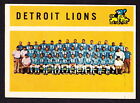 1960 Topps #50 Detroit Lions Team Card W/Alex Karras & Dick Lebeau Unmarked