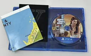 Grand Theft Auto V Sony PlayStation 4 2014 PS4 With Map & Manual - Picture 1 of 6