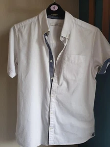 JACK & JONES Mens David White Short Sleeve Shirt, Medium - Picture 1 of 3